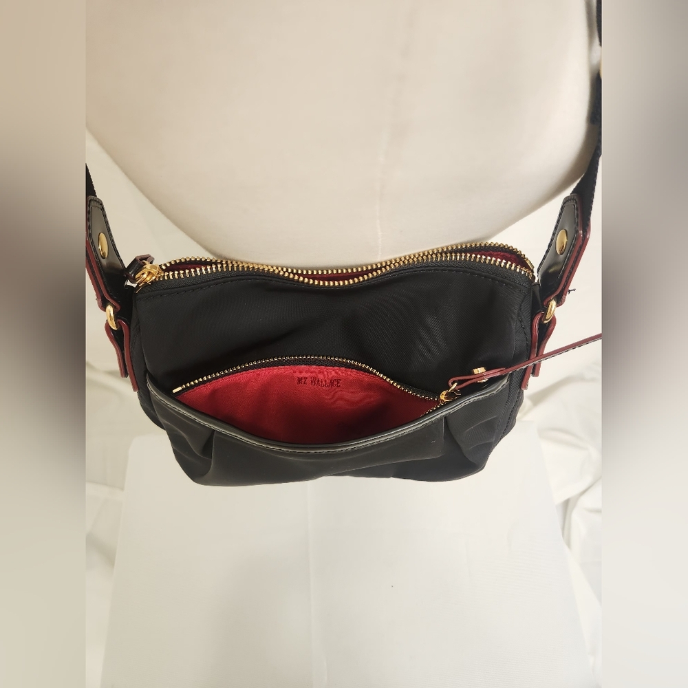 MZ Wallace - Elegant Black Shoulder Bag/Crossbody Bag with Wallet - Picture 6 of 16